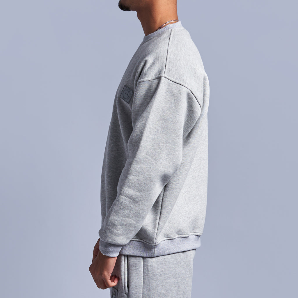 Grey Oversized Round Sweatshirt